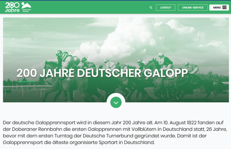 Eigene Jubiläums-Webseite online gegangen