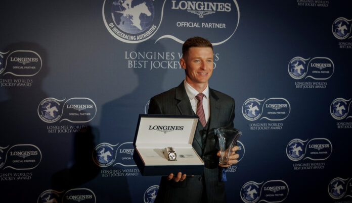 James McDonald bei der Auszeichnung als Longines World's Best Jockey im Vorjahr