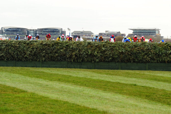 Der Blick auf Bechers Brook in Aintree Foto: Sorge
