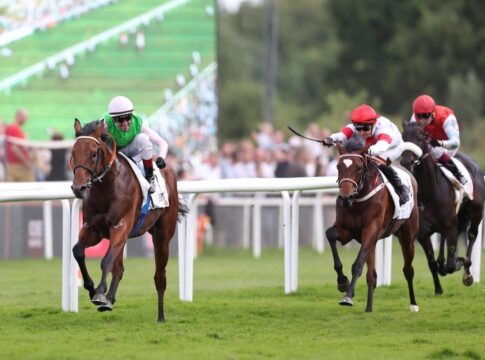 Borna (li.) bei seinem zweiten Platz im Deutschen Derby