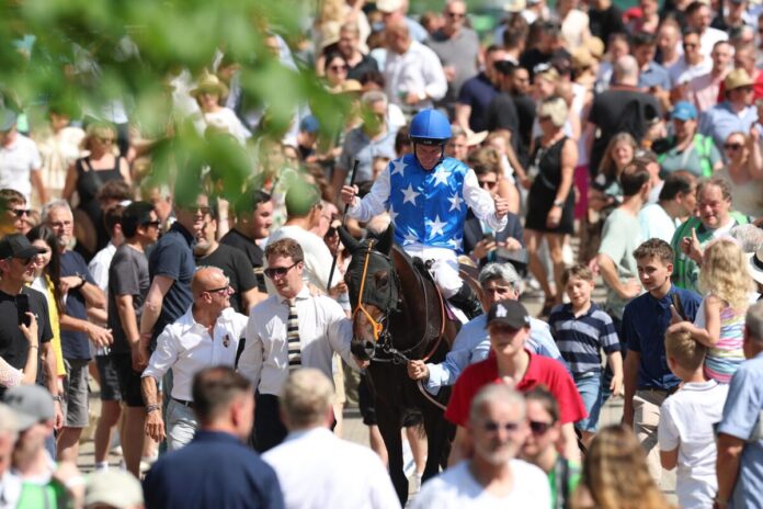 Juwelier nach dem Sieg im Japan Racing Association Derby-Trial