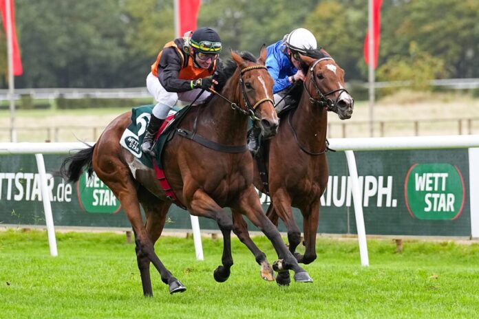 Ruby Lips siegt unter Concetto Santangelo im Starkmacherin der Region-Stutenpreis