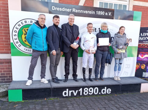 Siegerehrung nach dem Sieg von Aspen Belle