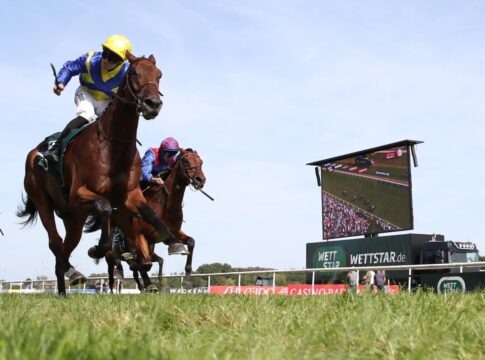 Goliath (li.) gewinnt den Grossen Preis von Baden