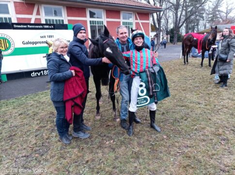 Mariano nach dem Sieg in Dresden