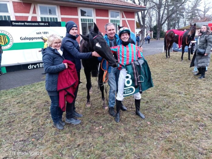 Mariano nach dem Sieg in Dresden