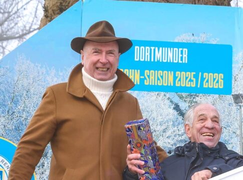 Christian von der Recke und Mario Hofer am letzten Jahresrenntag 2025 in Dortmund
