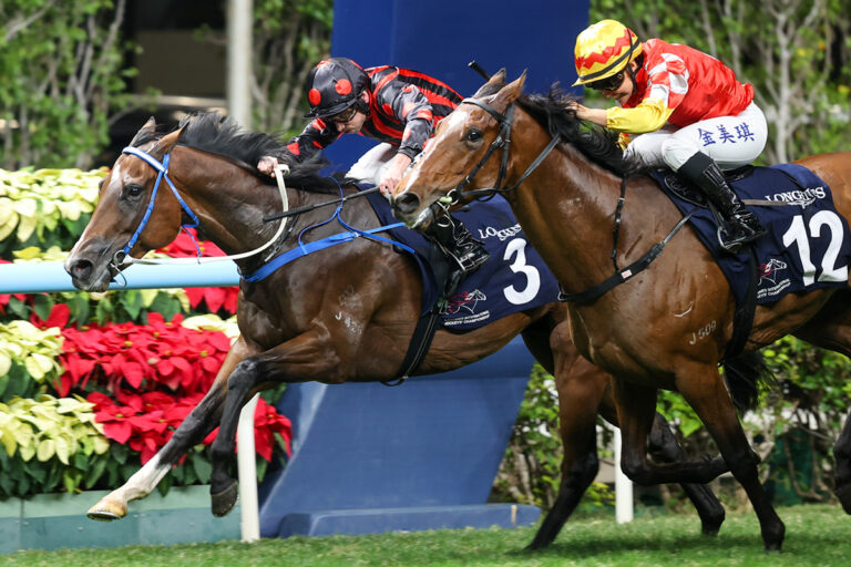 Ryan Moore siegt mit Corleone Foto: hkjc.com