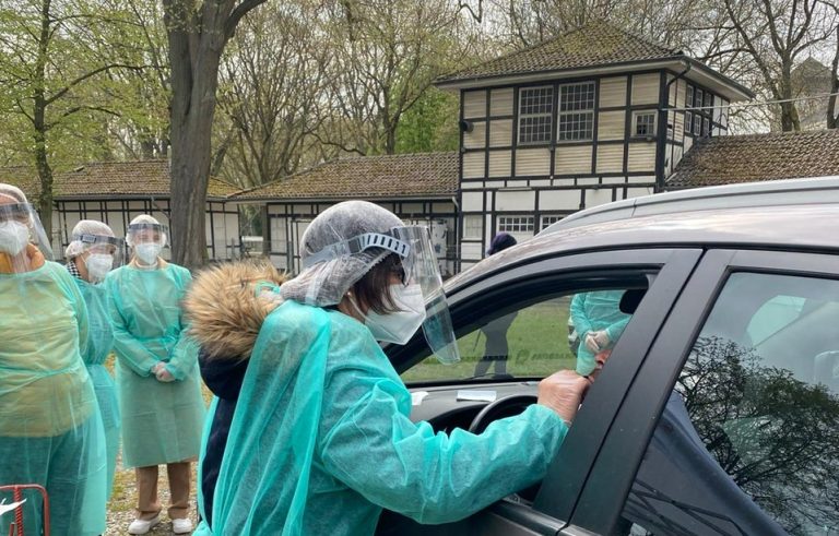 Corona-Schnelltests auf der Rennbahn Dortmund