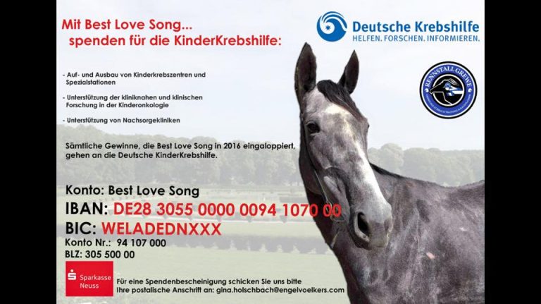 Charity: Best Love Song läuft für die Kinderkrebshilfe Charity: Best Love Song läuft für die Kinderkrebshilfe