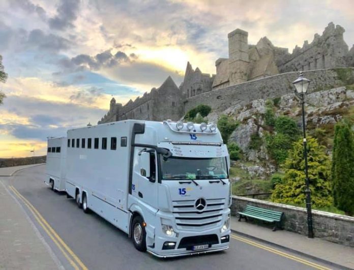 Taxi4Horses vor dem Rock of Cashel Taxi4Horses vor dem Rock of Cashel