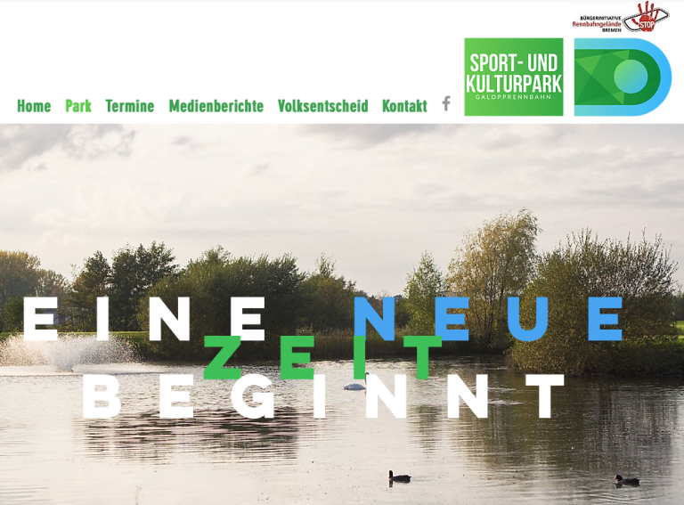 Neue Website der Bürgerinitiative (Screenshot)